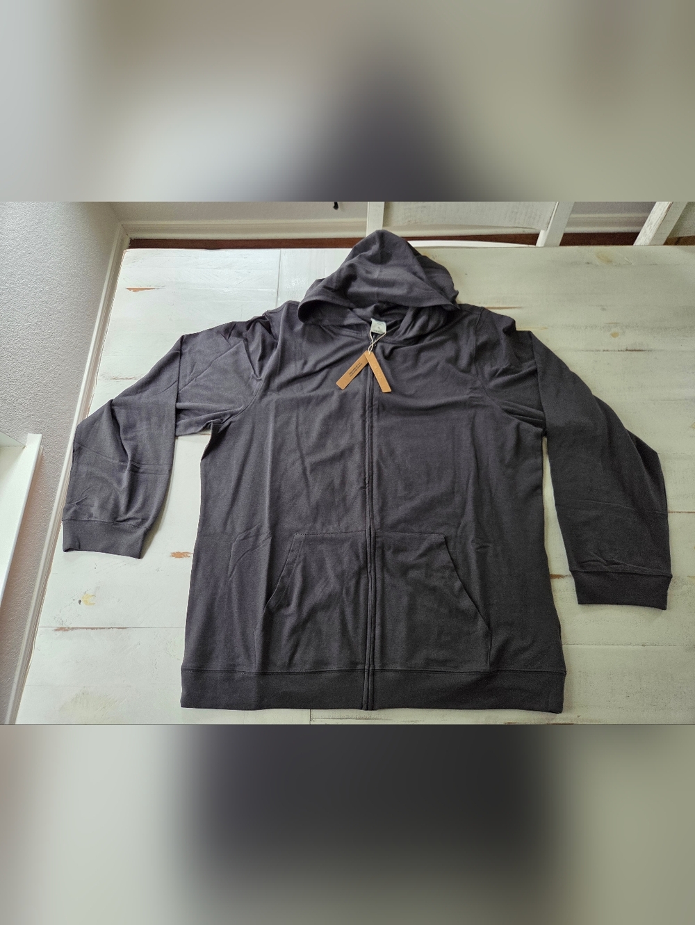 Skims Jersey Lounge Zip Up, Ash, Men's XL, NWT